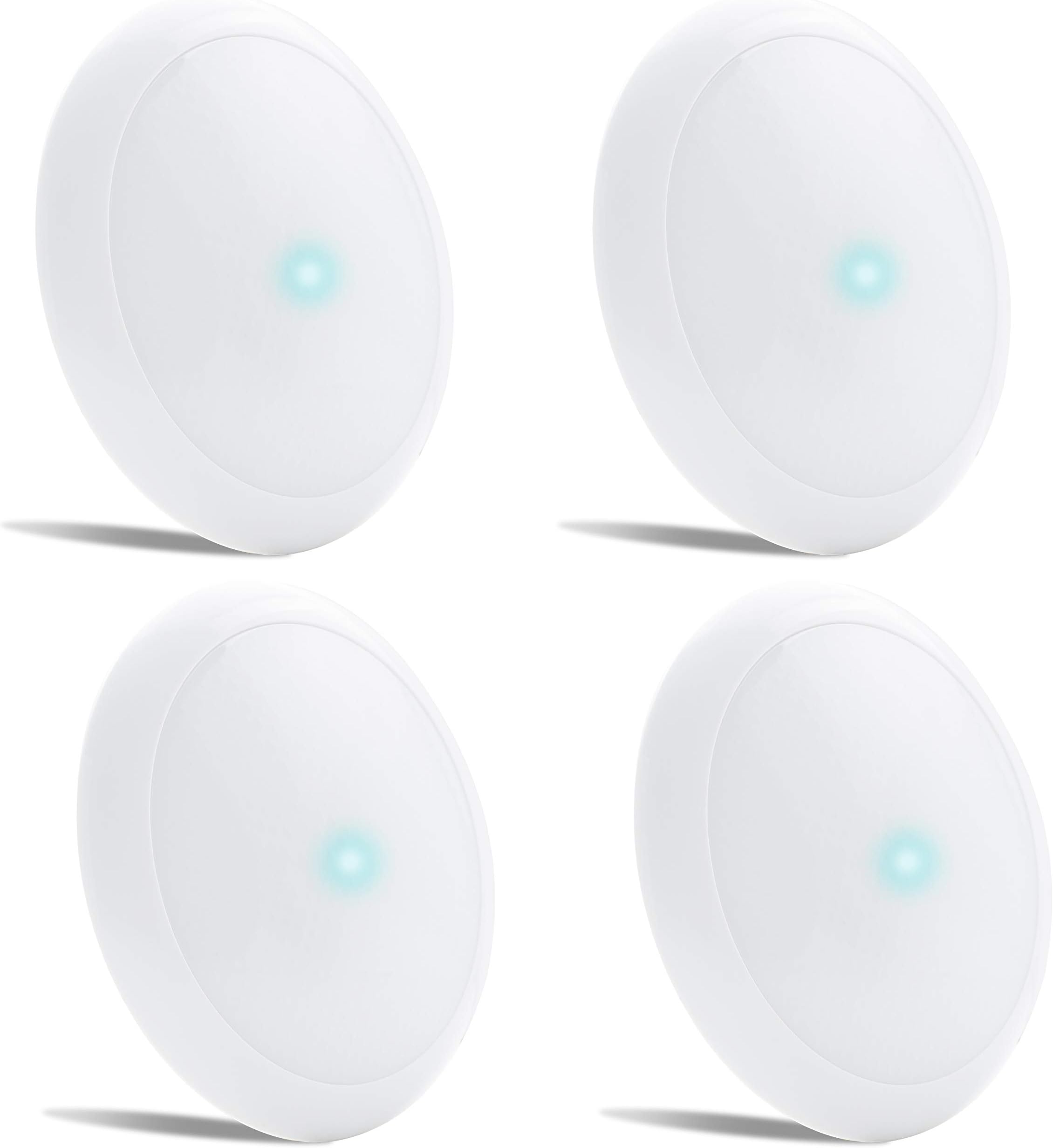 Leisure LED RV Boat Surface Mount Ceiling Light with Touch Switch 7" 750 Lumen 4 Pack Super Slim LED Panel Light DC 12V 10W Downlights (Natural White 4500K, 4-Pack)