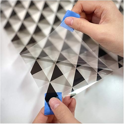 Miniatura 4 de BDF 4BKTRI - Película decorativa para ventana (36.0 x 2.7 in), color negro