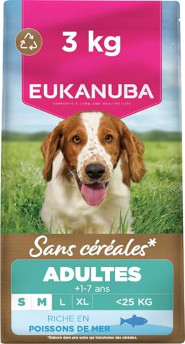 Eukanuba Croquettes Premium sans Céréales Chien Adulte Petite ou Moyenne Race – Riche en...