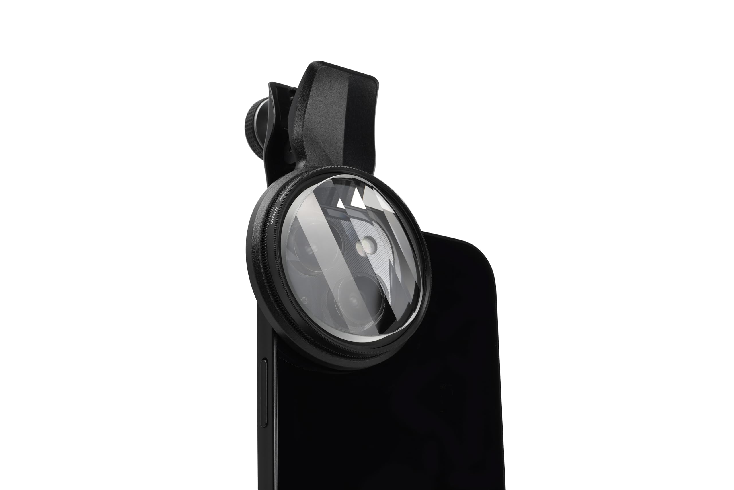 EXAPRO Clip per filtro per smartphone + set di filtri Linear, effetto prisma, per filtri da φ49mm, Tipo di telaio rotante, compatibile con smartphone iPhone/Android, EXP-FCPZLN-02