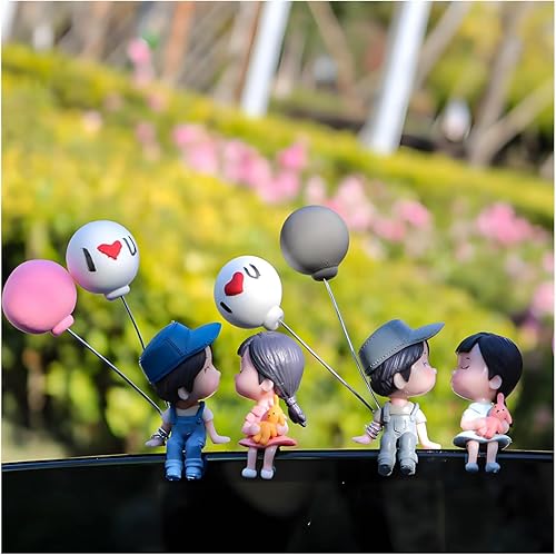 Miniatura 10 de Lindas Decoraciones de Pareja para Tablero de Automóvil, Preciosas Figuras de Dibujos Animados de Pareja Besándose, Adorno de Automóvil, Material de