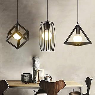 Lampadario Stile industriale americano camera da letto camera da letto caffetteria tre lunga combinazione creativa ferro artigianale lampada da soffitto lampada decorativa nera