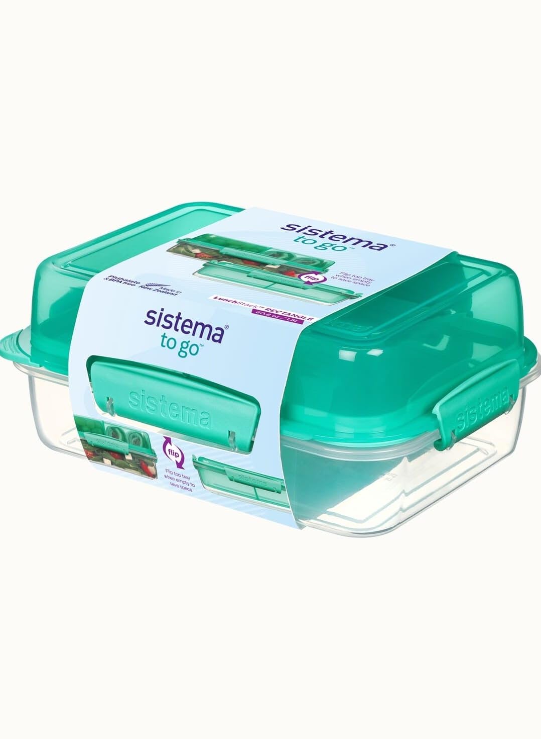 Sistema Lunch box, Polypropylene, Assorted Colours, 1.8 L