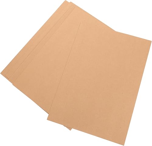 SEWACC Brown Kraft Paper 5 Sheets Hard Painting Papers A4 Blank Card Stock Letter Drawing Papers Cardstock Thick Paper for Shipping DIY Art Projects