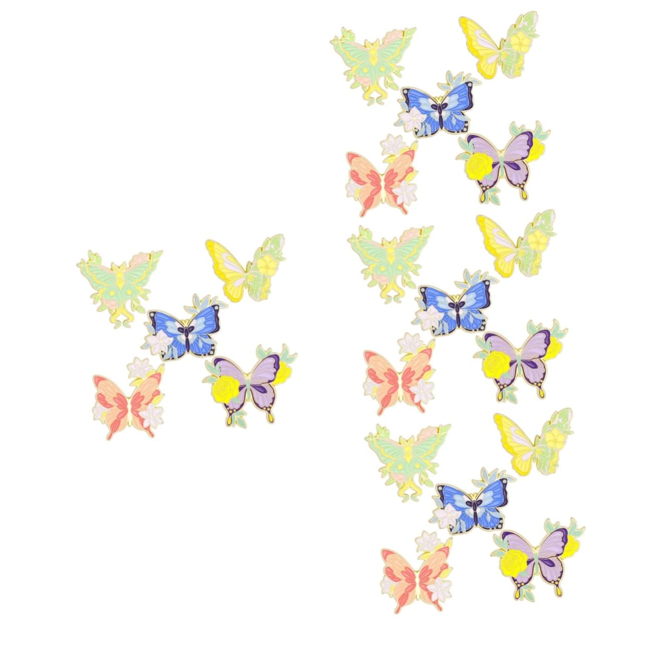 20pezzi Spilla Brooch Forma Di Farfalla Colorata Accessorio Carino Per Giacche Zaini e Scialli Design Adorabile Per Donne