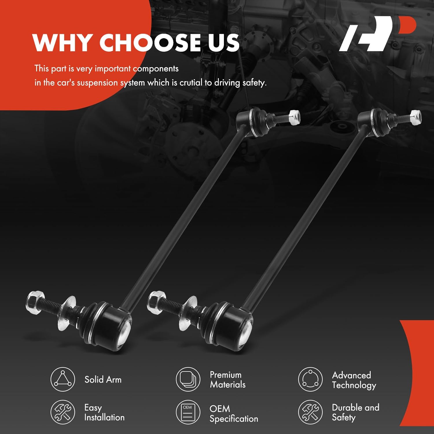 A-Premium 2 x Front Sway Bar Links Stabilizer Bar Links, Compatible with BMW 1 Series M 2011-2011, M3 2008-2013