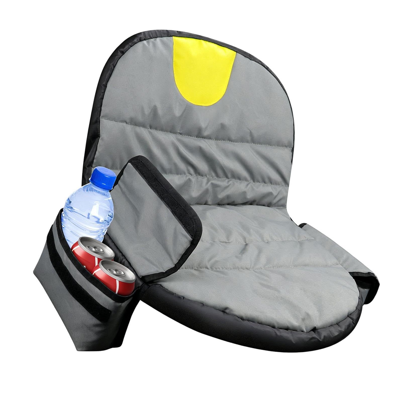 Kaeltsyn Gray With Yellow Nylon Fabric Riding Lawns Tractors Seat Cover Protects Against Sun Damage And Wear Tractors Seat Cover Waterproof