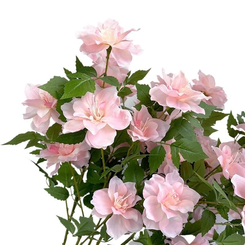 Dekoration mit Kunstblumen, Künstlicher Rosenstreifenstrauß for Heimdekoration, Hochzeiten, Tischarrangements, Mehrfarbig(White)