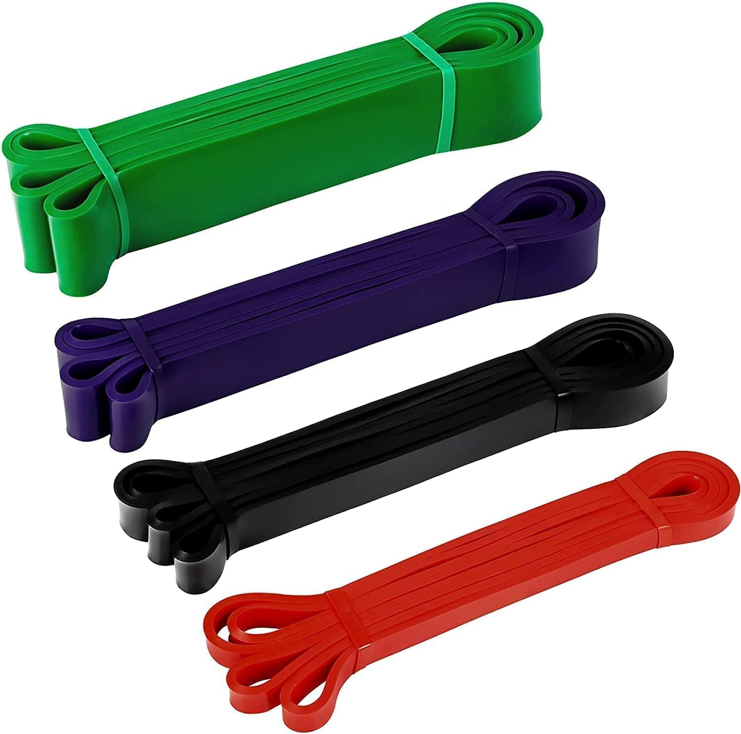 N|C Pull Up Assist Bands, Stretch Resistance Loop Bands Mobility Bands Powerlifting Exercise Stretch Bands 208cm (Set of 4)