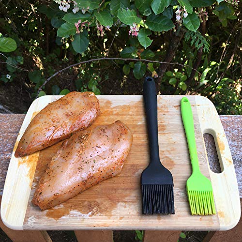 Silicone Basting Pastry Brush Set | 2 Pack - Commercial Grade Large And Small Brushes - Kitchen Oil Brush Set For Baking, Cooking, Barbecue Bbq, Marinating, And Basting Dishwasher Safe Food Grade #TOP7