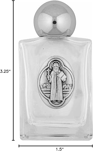 Vista 4 de Venerare Botella de agua bendita de vidrio (San Benedicto)