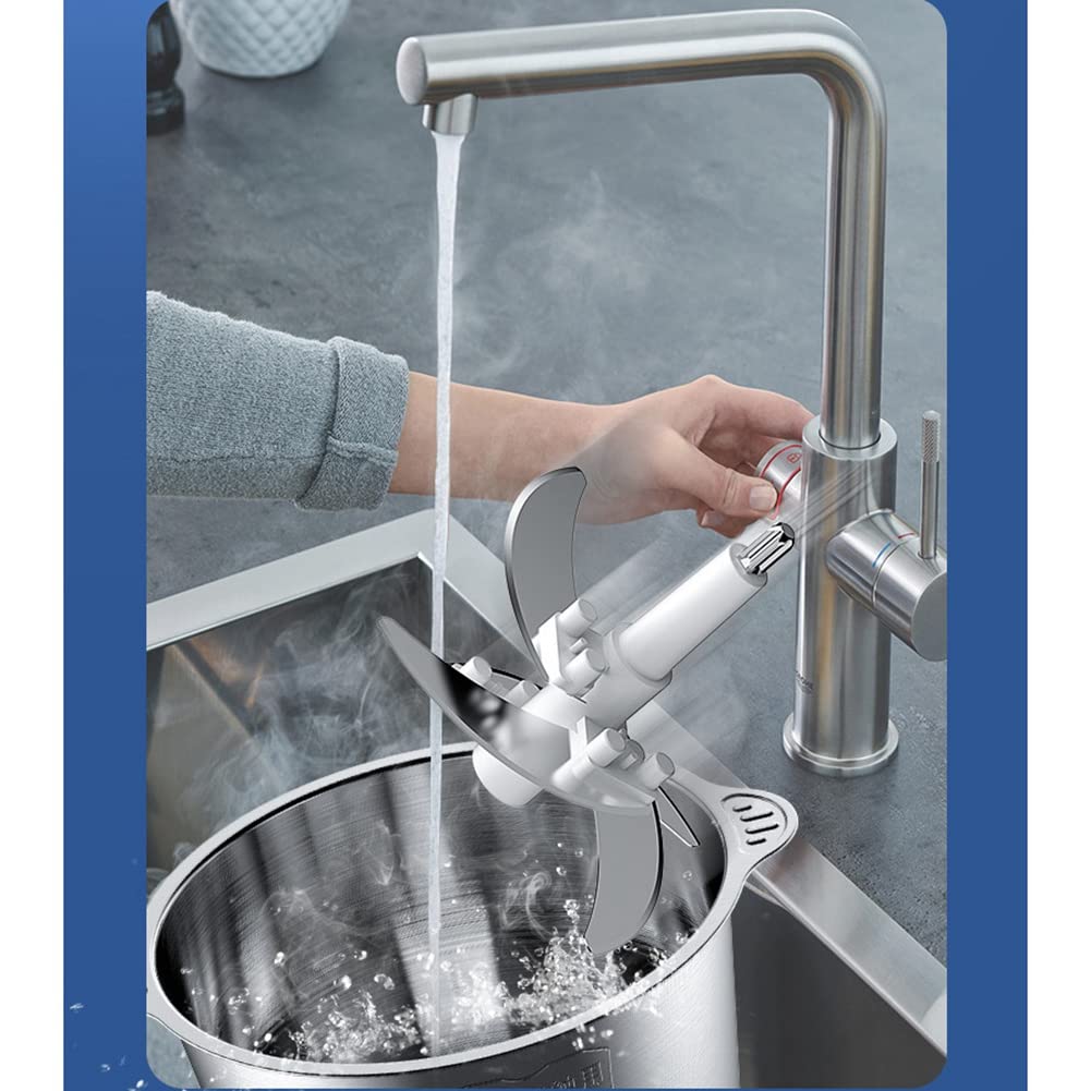 Picadora de Alimentos EléCtrica 3L Picadora de Carne de Acero Inoxidable Procesador de Alimentos MáQuina Licuadora ElectrodoméSticos de Cocina, Enchufe de la UE