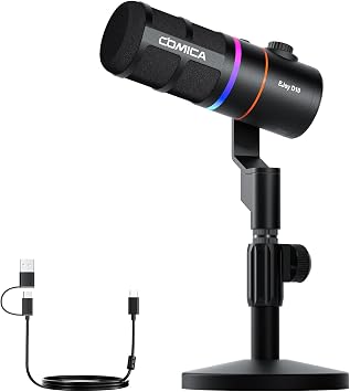 COMICA EJoy D10D Dynamic Gaming Microphone with XLR/USB-C Dual Output