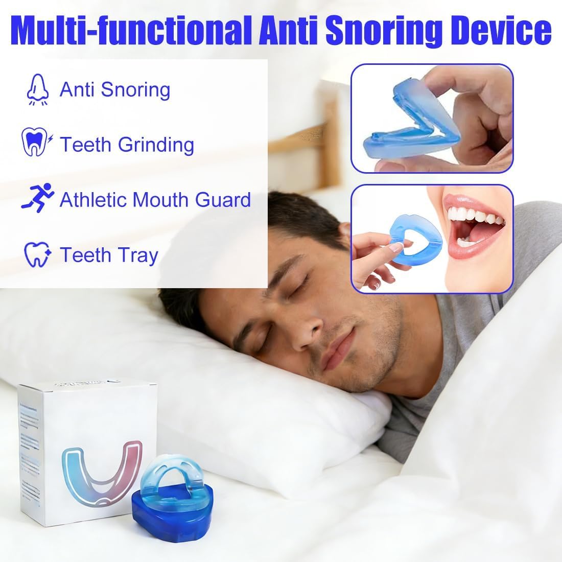 Honex The Quiet Anti-Snoring Mouthpiece Universal Size,Anti-Schnarch-Zahnschiene Für Einen Ruhigen Schlaf (2pcs)
