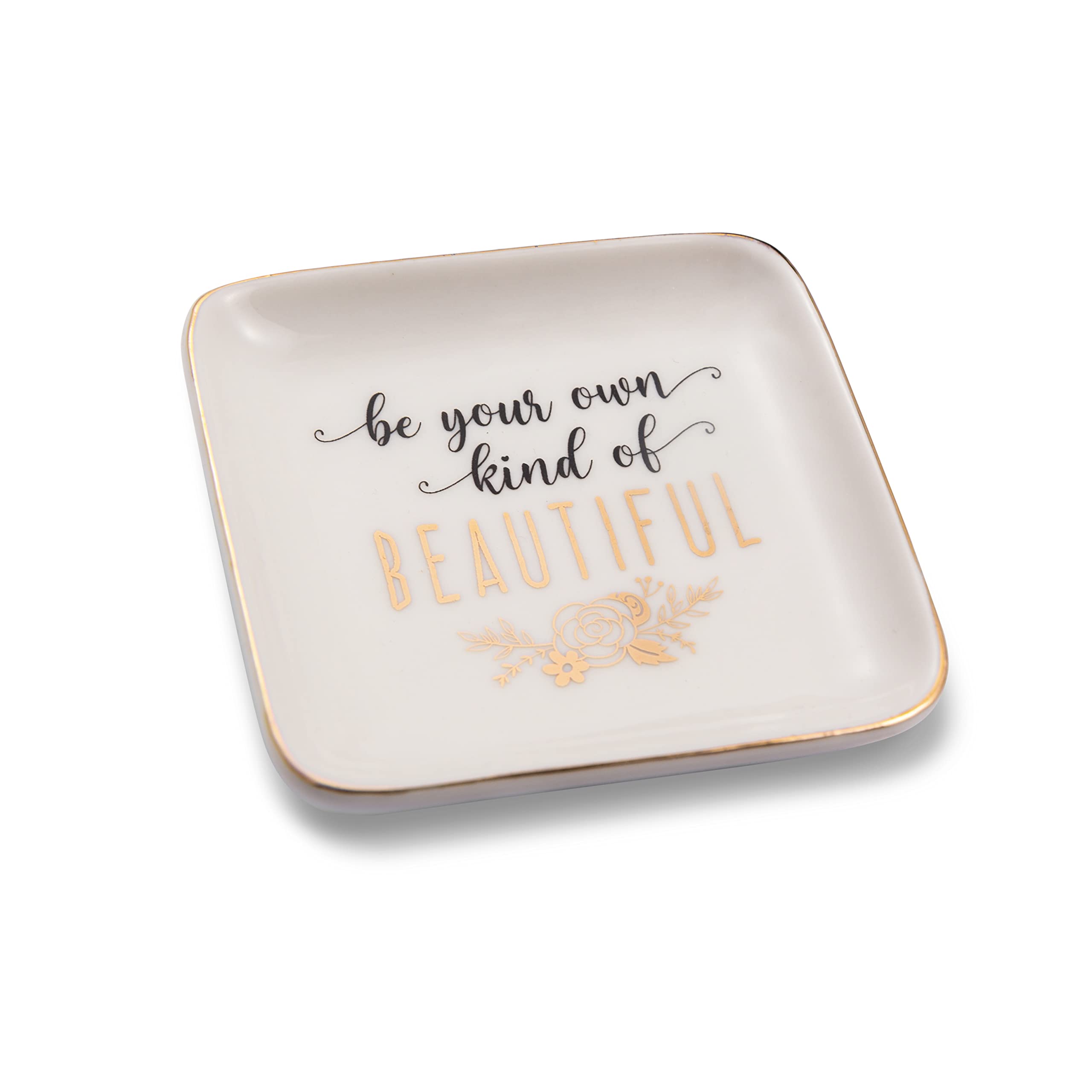 Heart And Home Gold Be Your Own Kind Of Beautiful Ceramic Trinket Tray Sentimental Gift Idea 280000027