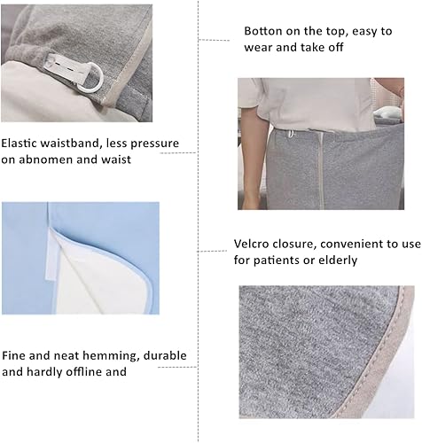 Miniatura 4 de WEEOATAR Colchón unisex para incontinencia, falda de pañal lavable para adultos de alta absorción, tapete de cama reutilizable, falda urinaria para