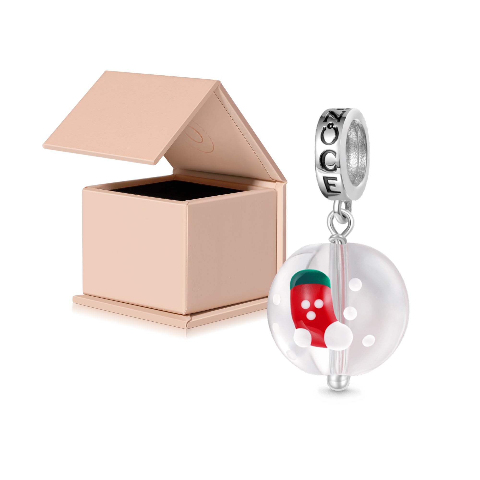 GNOCE Christmas Charm Sterling Silver Pendant Bead