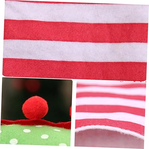 Miniatura 7 de DECHOUS 3 piezas de silla de elfo de Navidad, decoración de patas de escritorio de Navidad, funda de pie de mesa de Navidad, cubierta de botella de