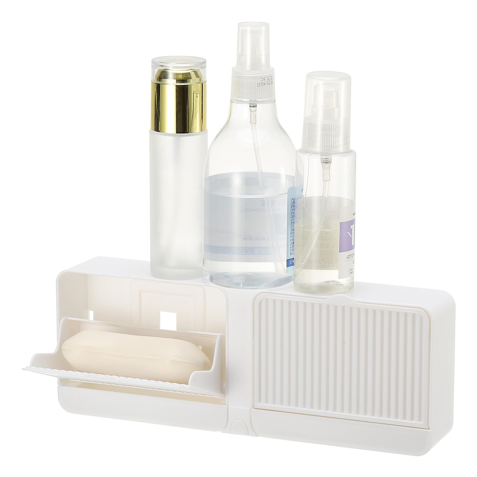 Porte-savon double grille blanc de style minimaliste pour salle de bain