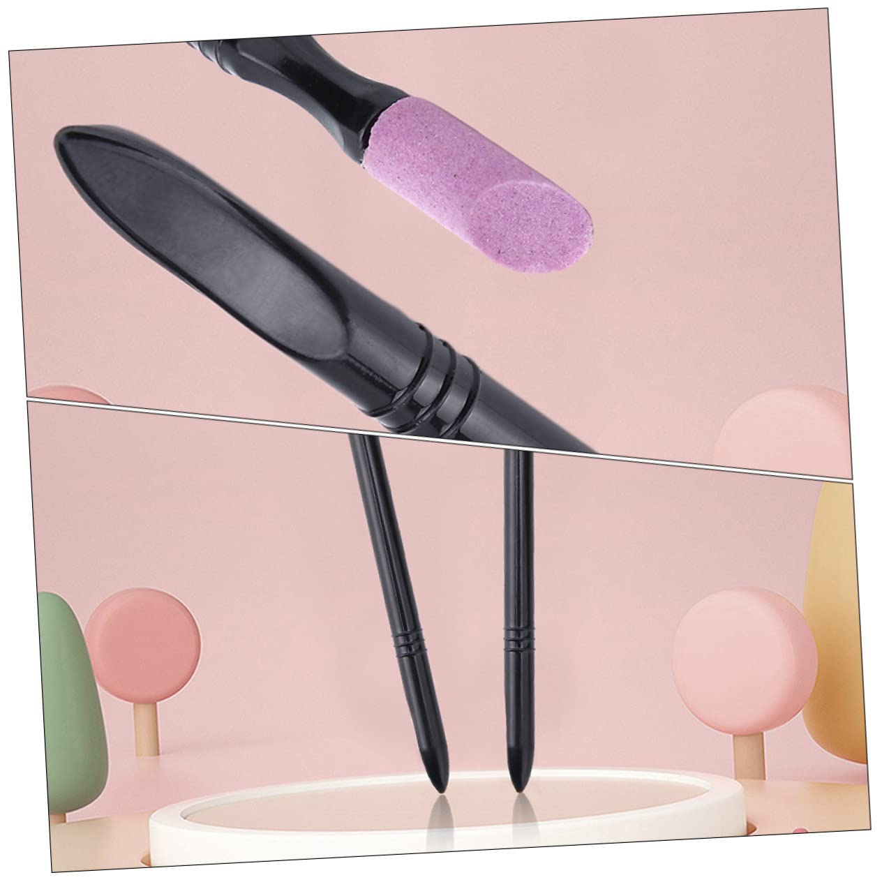 Healeved 50 Pièces Brosse à Ongles Repousse-cuticules Des Ongles Pierre à Ongles Bâtonnets à Cuticules Pour Les Ongles Repousseur De Cuticule Lime à Ongles Et Outils à Ongles Plastique