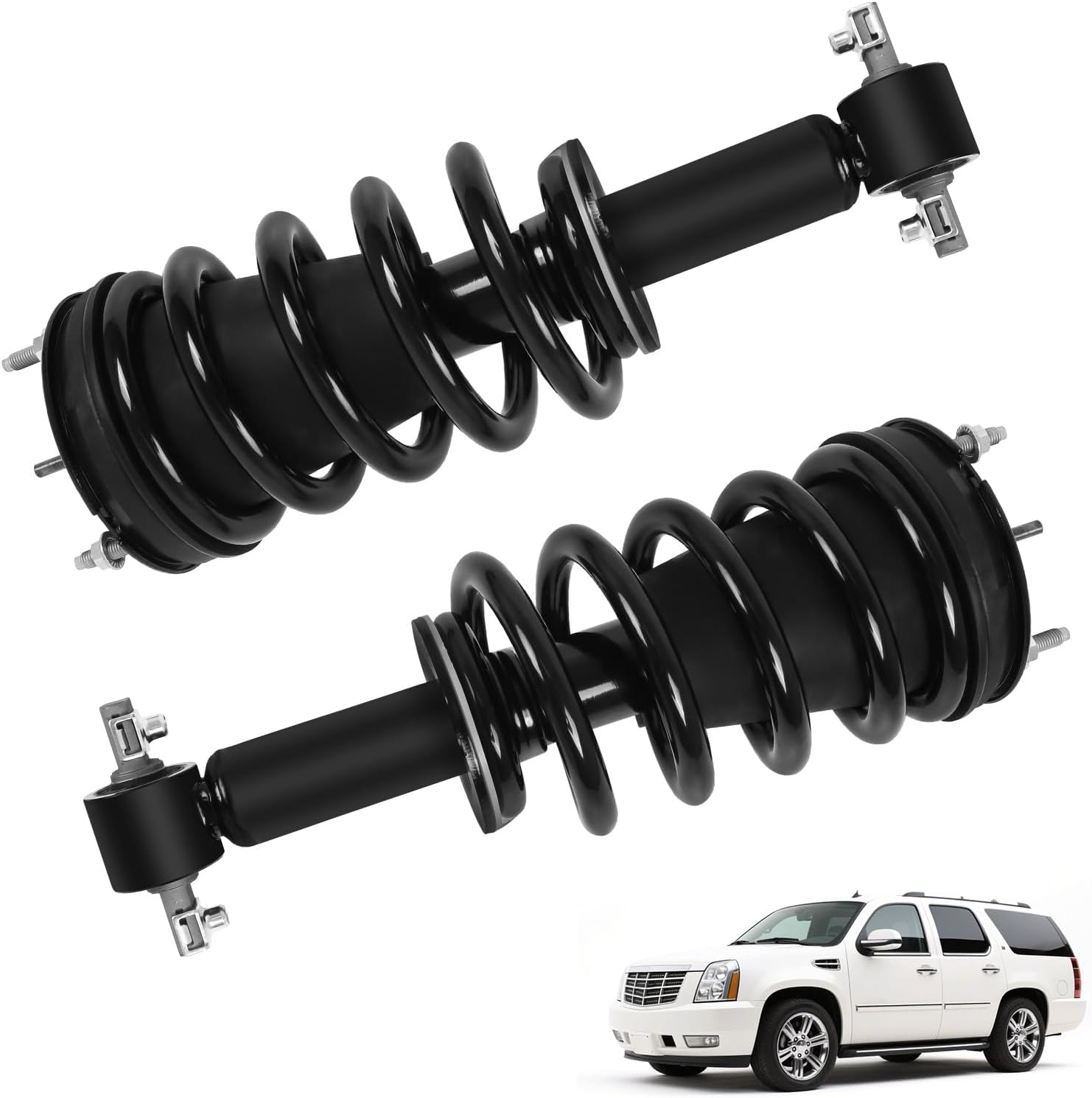 Pair Front Shock Strut Assembly with Magnetic, for 2007-2014 Cadillac Escalade ESV EXT, for Chevy Avalanche Silverado Suburban Tahoe, for GMC Sierra Yukon XL1500 Trucks Replaces 19353951 580-435