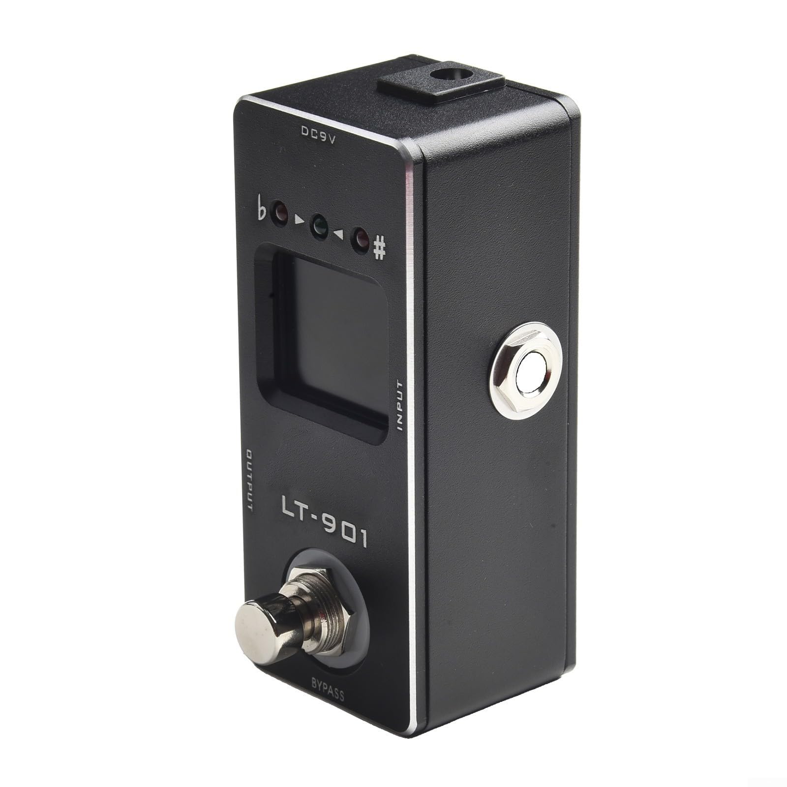 Rowin Pédale d'accordeur de guitare avec design compact et écran LCD pour un accordage précis sur une large gamme