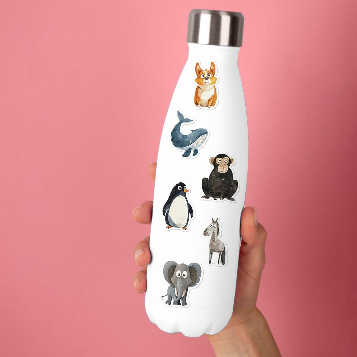 EOWVISN 100 Animal Stickers, Diy Creative Stickers, Waterproof Graffiti Stickers, Cartoon Decorative Stickers - Image 4