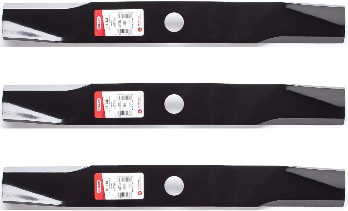 3PK Oregon 91-438 Heavy Duty Blades for 60" Kubota K5647-34340, K5651-34340