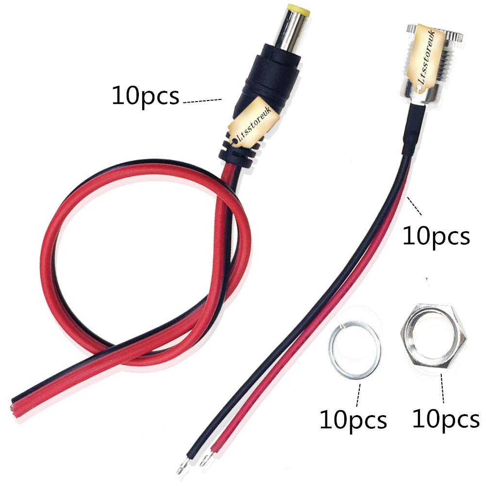 5/10 pezzi connettore di alimentazione CC 5,5 x 2,1 mm presa