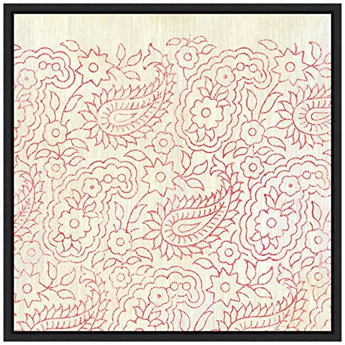 Amanti Art Framed Canvas Wall Art 16x16 Weathered Patterns in