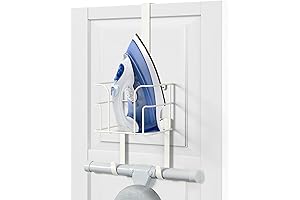 Over the Door/Wall Mount Ironing Board Holder in Pristine White