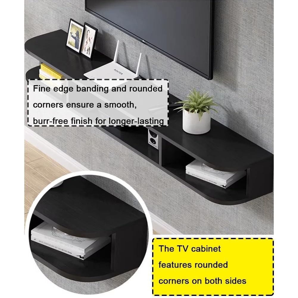 mobile TV Console multimediale moderna a parete con supporto TV galleggiante con mobili TV for camera da letto, soggiorno(White,120cm)