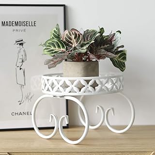 フラワースタンド 室内 プランター スタンド 屋外 鉢植え ベランダ 鉢置き 園芸 花台 おしゃれ 植木鉢 台 ガーデン アイアンスタンド アイアンガーデンラック 観葉植物を置く台 ガーデニング用品花台(白)