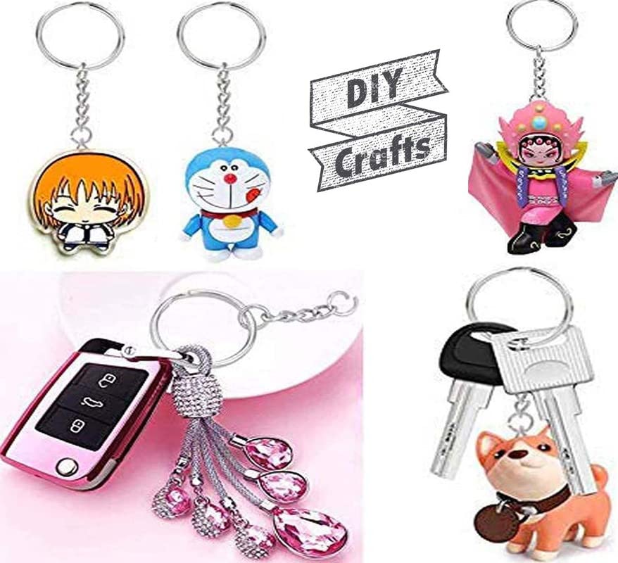 Image of DIY Crafts Pack of 80 Pcs, Key Chain Ring, Metal Key Chain Split Ring for Dog Tag and Keys Organi(Pack of 80 Pcs, Key Chain Ring)