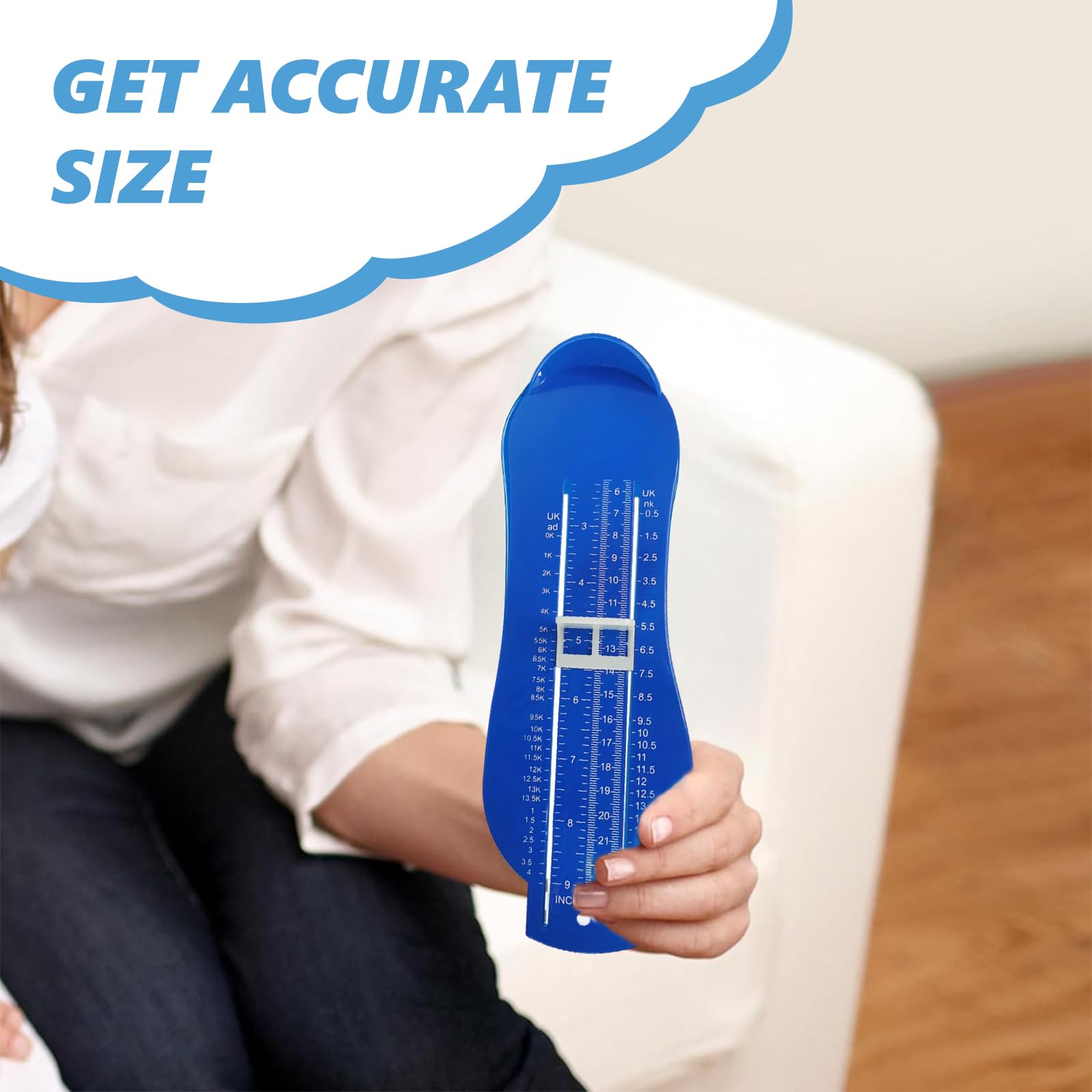 Pédimètre Enfants, Mesure Pied Enfant, Pointure Chaussure Mesurer Pied Dispositif de Mesure pour une détermination précise de la taille des chaussures, Bleu