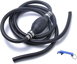 QLOUNI Fuel Line Assembly Fuel Primer Bulb 8mm Hand Transfer Fuel Pump Fuel Bulb Assembly with Bootle Opener for Marine Outboard Boat Motor RVs Fuel, Hand Siphon Pump for Emergency Liquid Transfer