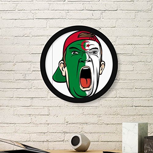 Drapeau Algérie cadre photo noir et sticker mu de table