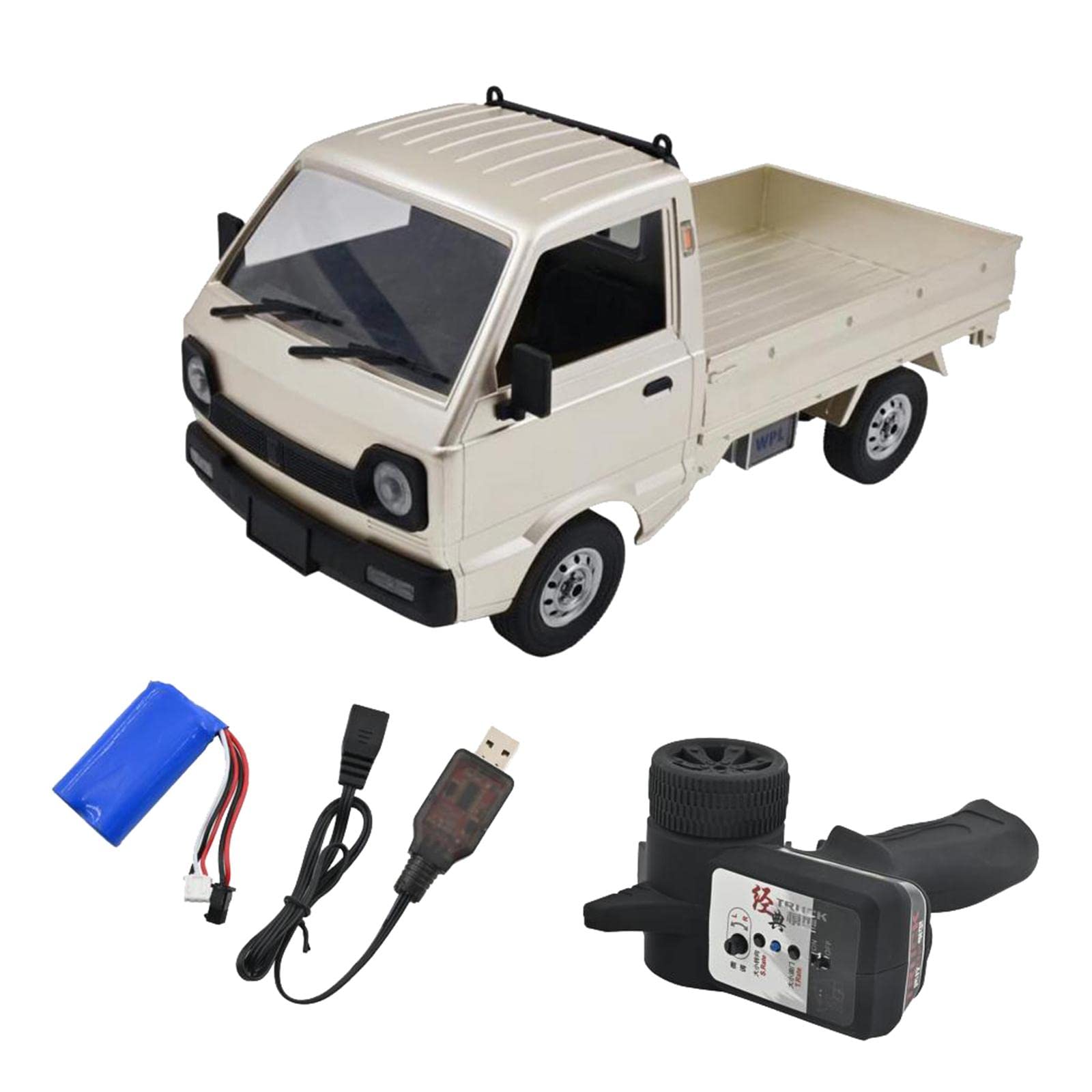 Coche Teledirigido Todoterreno 1 10 con Mando a Distancia de Batería Incluida Suspensión Avanzada Y Neumáticos Antideslizantes Fabricado, Beige
