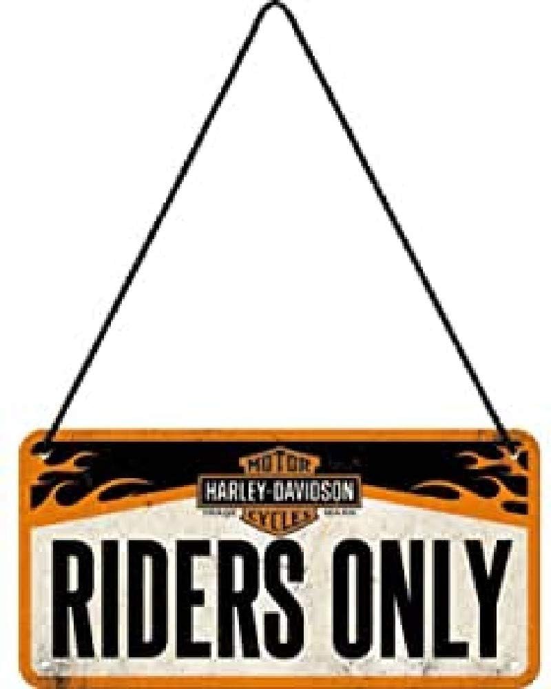 Nostalgic-Art Harley Davidson-Riders-Gift Idea for Motorcyclists, Metal, Decorative Vintage Design, 10 x 20 cm