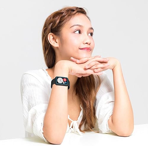 Miniatura 5 de Hemobllo Protector de pantalla de marco de vidrio compatible con Huawei Watch Fit Case Smartwatch Funda compatible con Huawei Watch Negro Azul