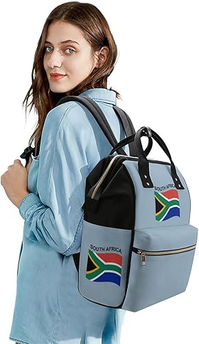 Miniatura 4 de Flag of South Africa Waterproof Mommy Backpack Large Capacity Nappy Bag Multifunction Travel Bag