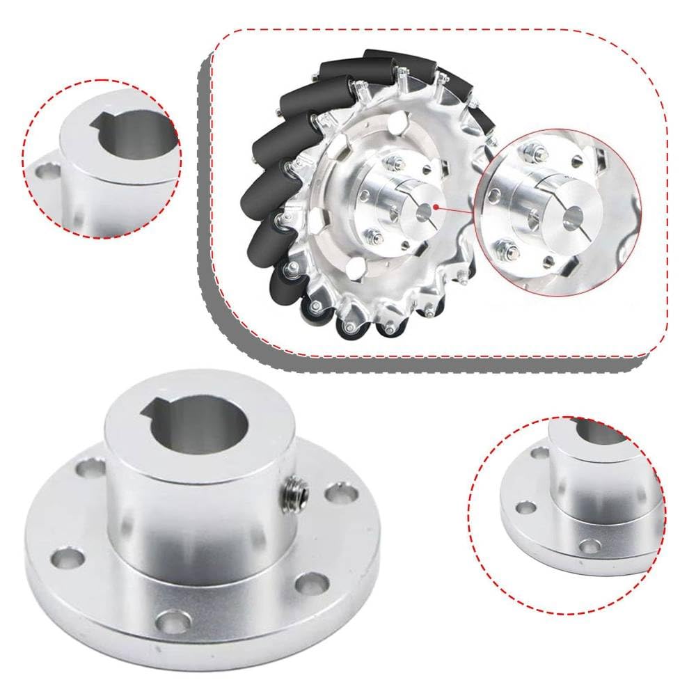 Acoplador rígido de 15mm, brida metálica para ejes de motores y robótica