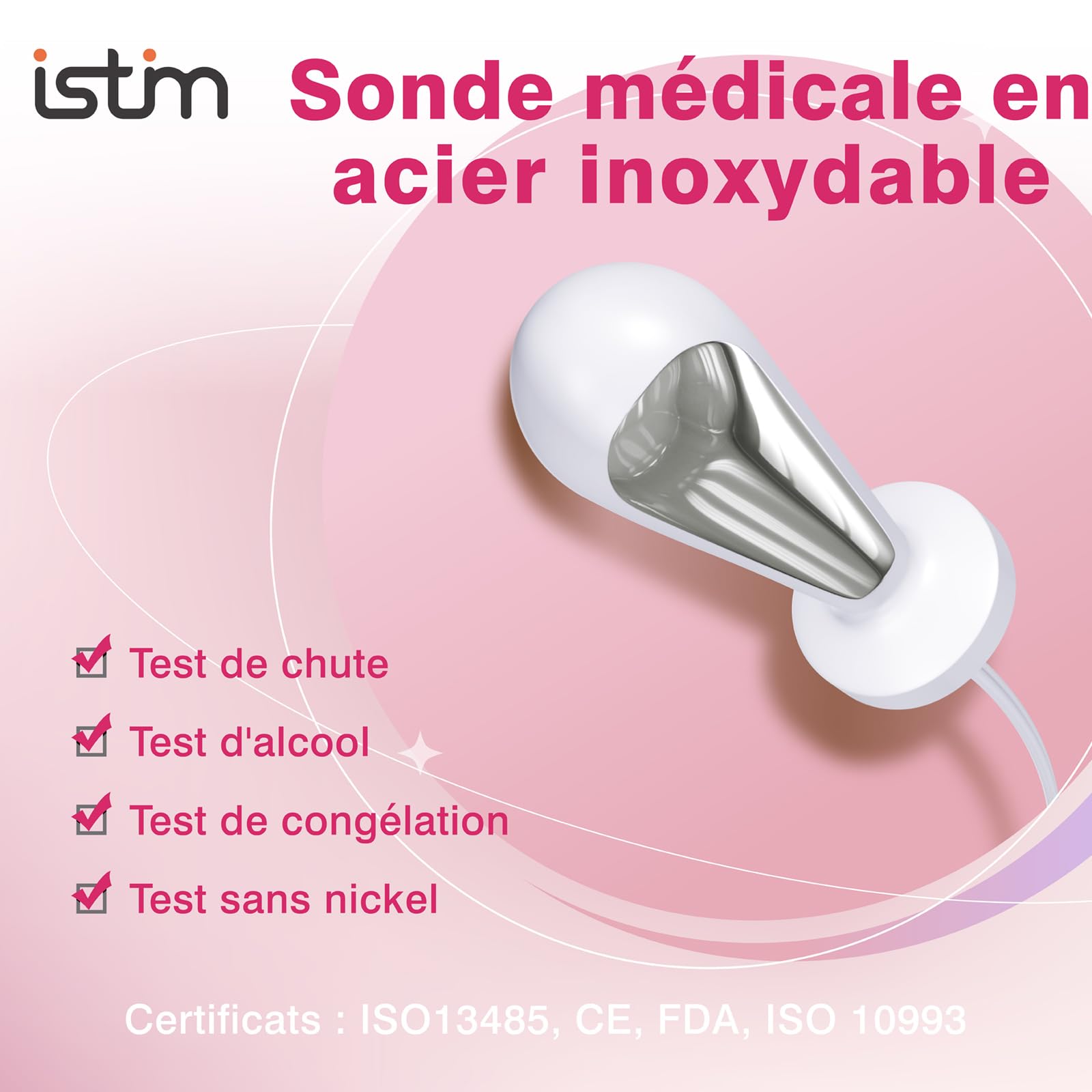 iSTIM V2 Kegel Exerciseur Stimulateur d'incontinence avec sonde pour le contrôle de la vessie et l'exercice du plancher pelvien pour les femmes Stimulateur musculaire électrique (EMS)