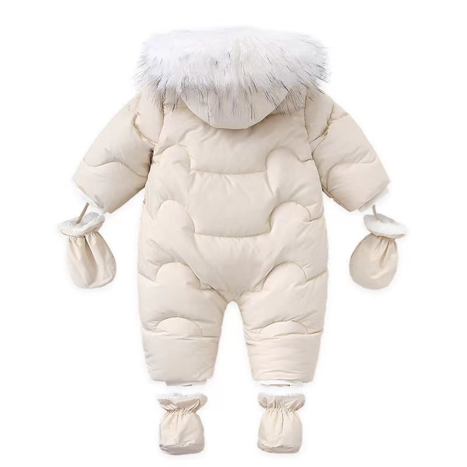 Bambino Ragazzo Inverno Addensare Cappotto con Cappuccio Tasca Giacca Tuta Da Neve con Guanti Bambino Antivento Calda Tuta Outwear Indossare Neve