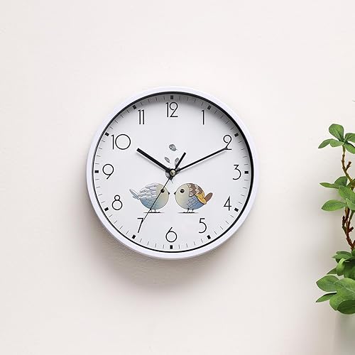 Miniatura 4 de NUOVO Reloj de pared redondo de 8 pulgadas, silencioso y sin tictac, reloj de pared retro operado para sala de estar, dormitorio, cocina, habitación