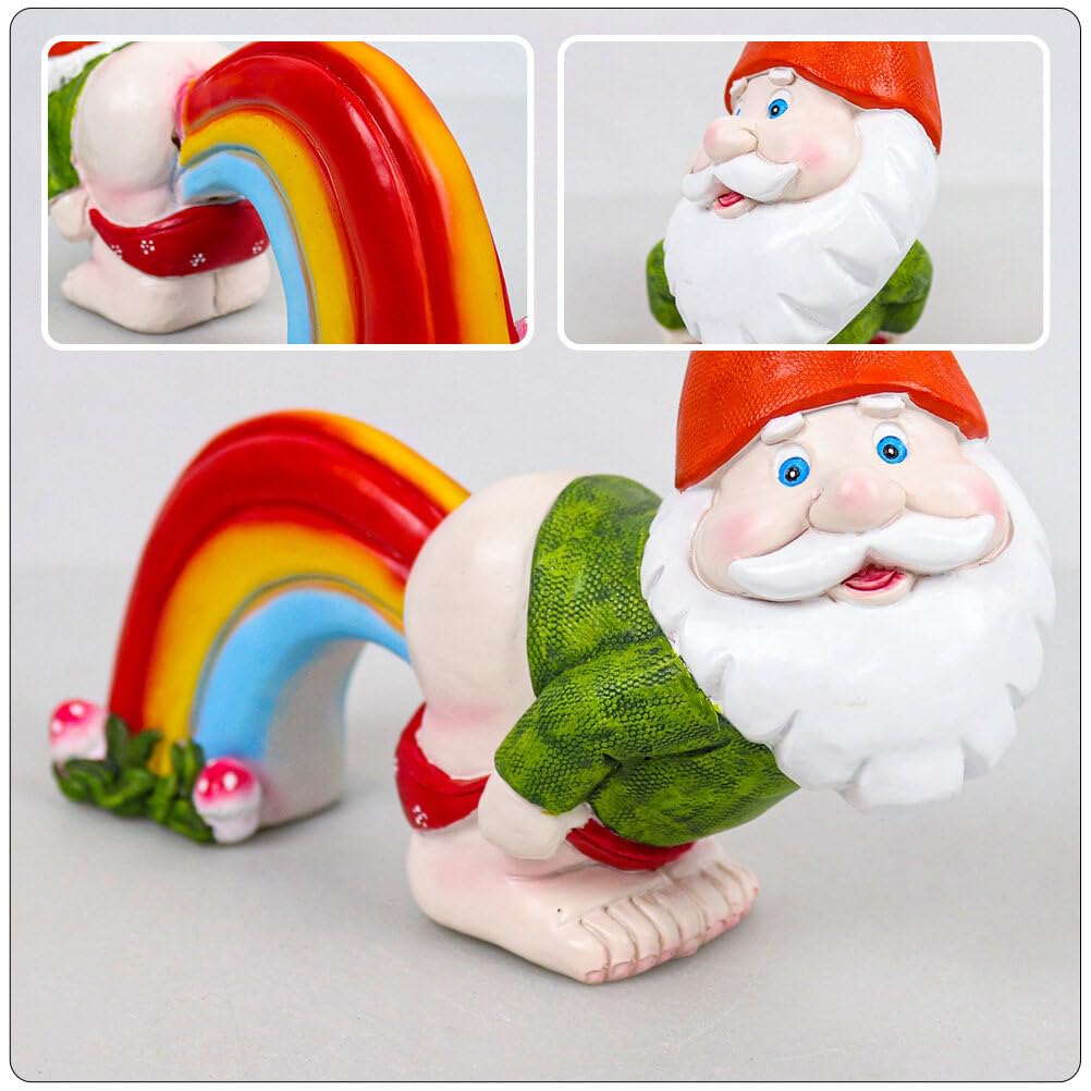Lot De 2 Nains De Jardin Licorne Arc-en-ciel - Décoration Fête - Eimilaly