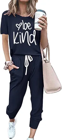 PRETTYGARDEN Women's Two Piece Sets 2025 Summer Spring Jogger Pants Travel Vacation Lounge Outfits Airplane Matching Clothes