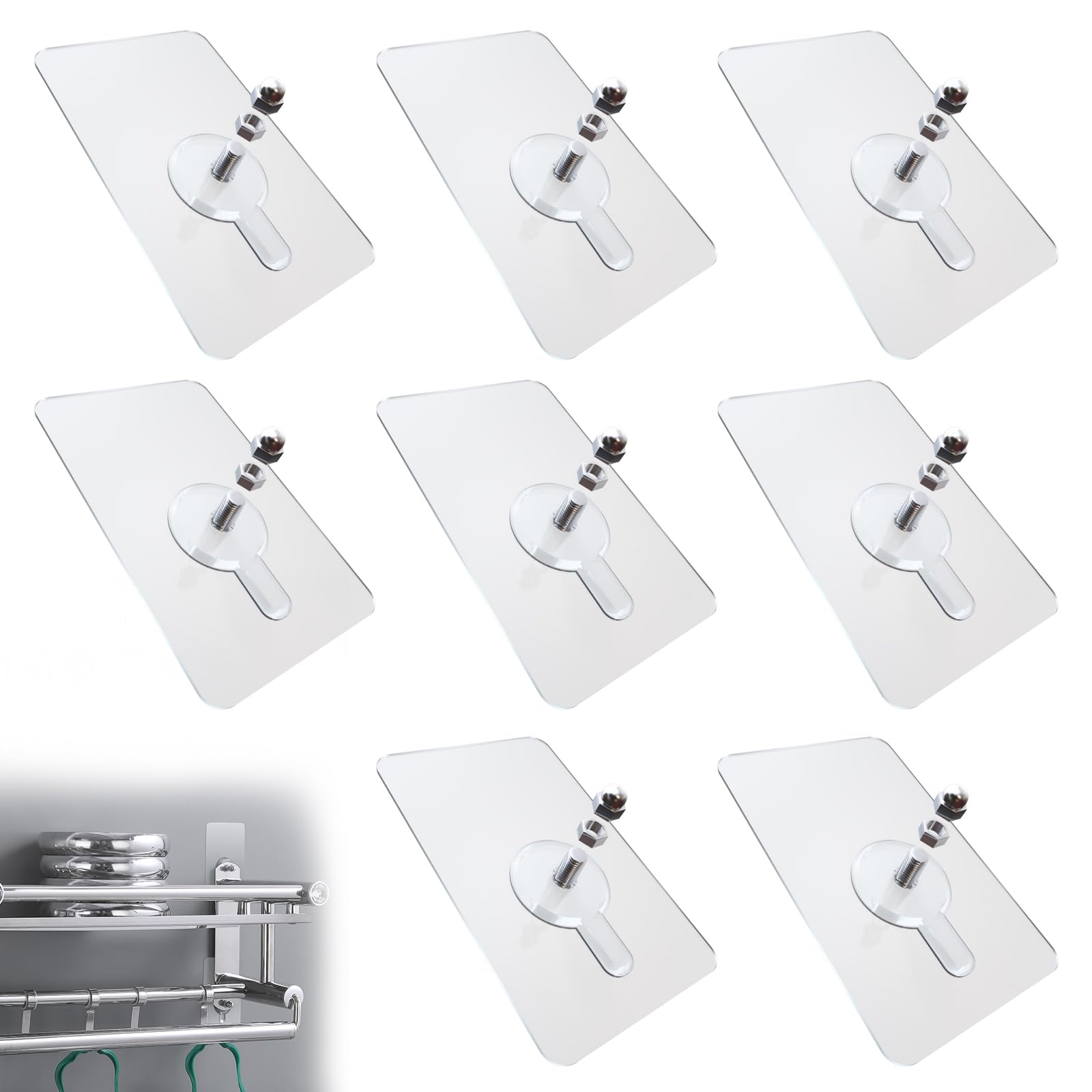 SoeUyd 8 Piezas Colgar Cuadros Sin Agujeros, Ganchos Adhesivos para Pared, Cuelga Cuadros Sin Clavos, para Cuadros, Posters, Fotografías Y Cuadros Decorativos. Ías Y Cuadros Decorativos