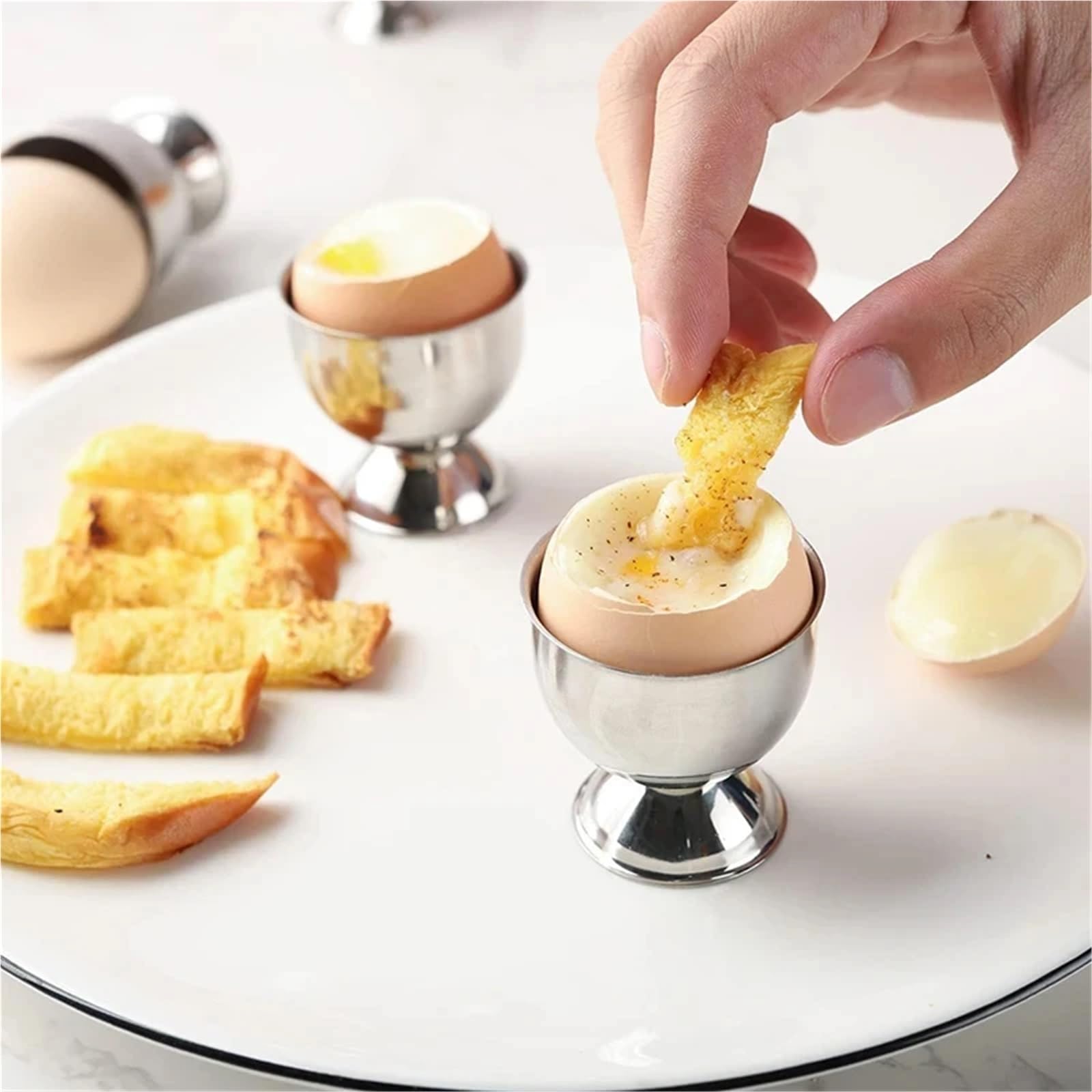 Eierbecher, 2pc Eierhalter Tabletop Cup Stand Küche Frühstück Kochwerkzeug