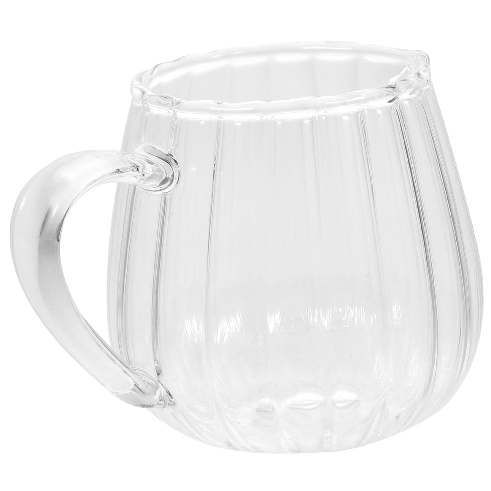 LALADEFIEE Mini Glass Pitcher Creamer Container for Refrigerator Espresso Shot Cup Coffee Pitcher for Hot Cold Drinks